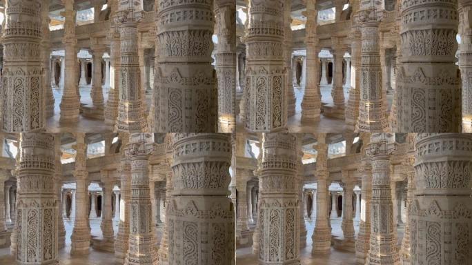 拉纳克布尔的耆那教寺庙的柱子