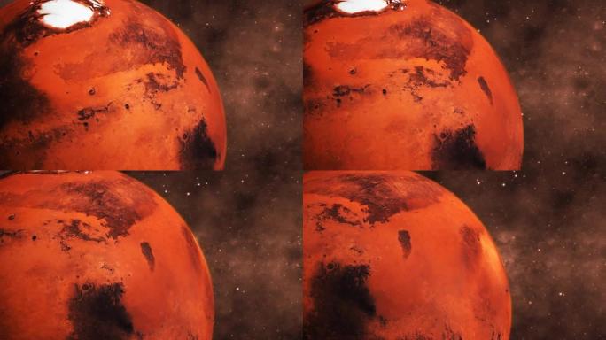 火星旋转3d行星视图恒星空间星系