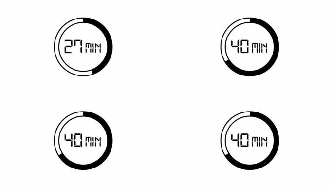 40分钟，计数器图标。