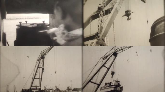 60年代新建浮吊 港口浮吊