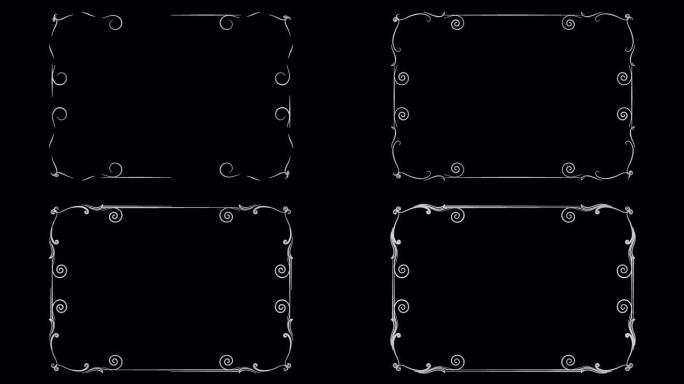 4k白色装饰边框
