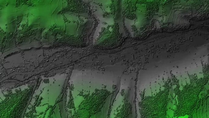 森林地区数字高程模型的动画