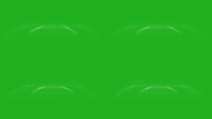 白色粒子的环绿色屏幕运动图形