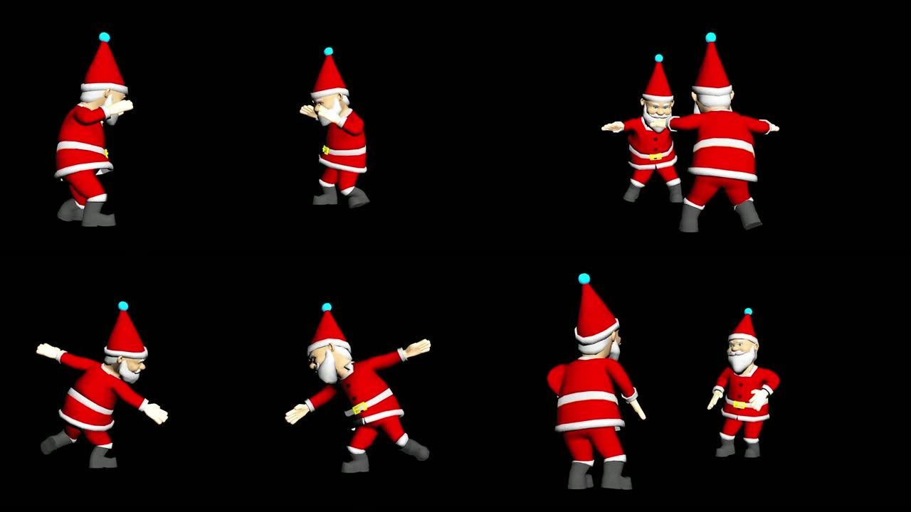 圣诞老人在跳舞。