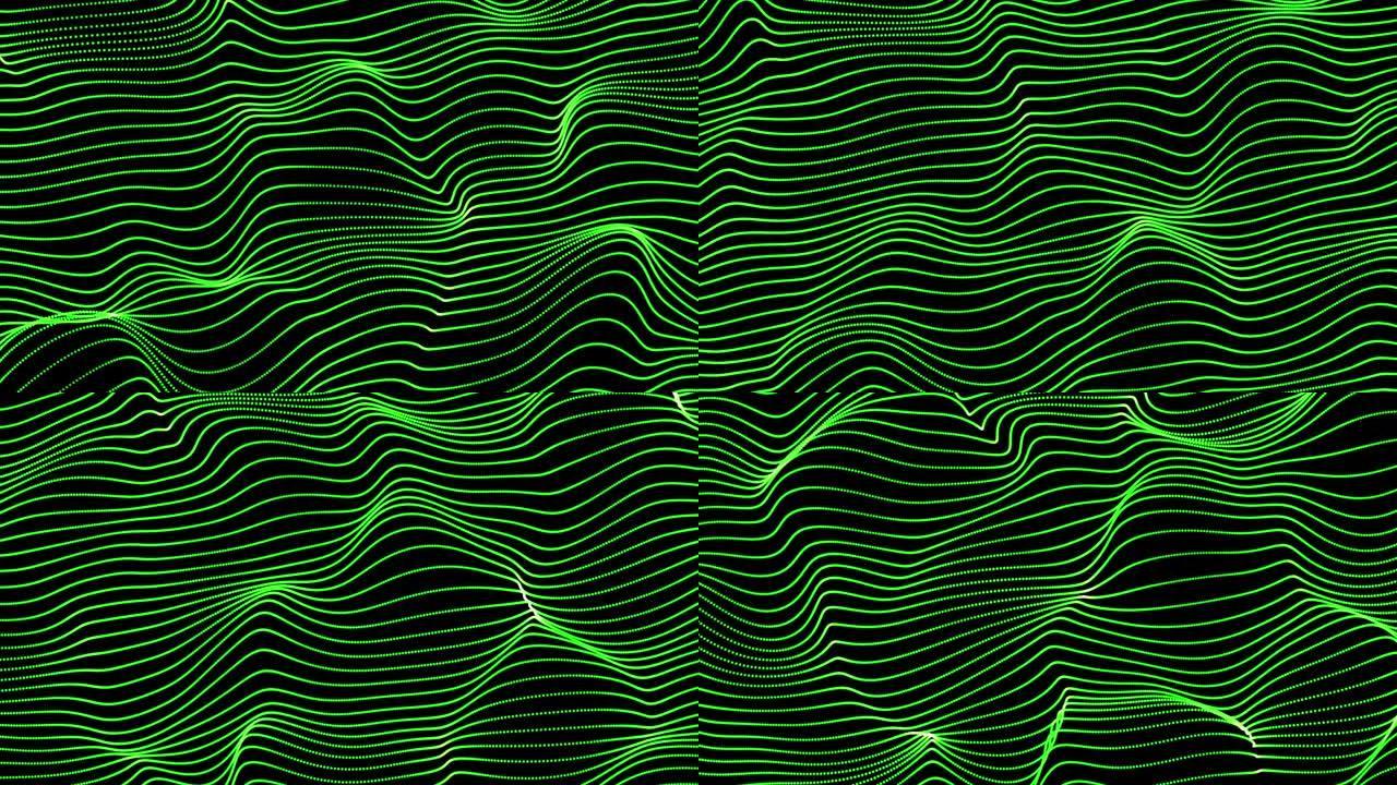 天蓝色trapcode形成波浪背景。创意数字波浪纹理