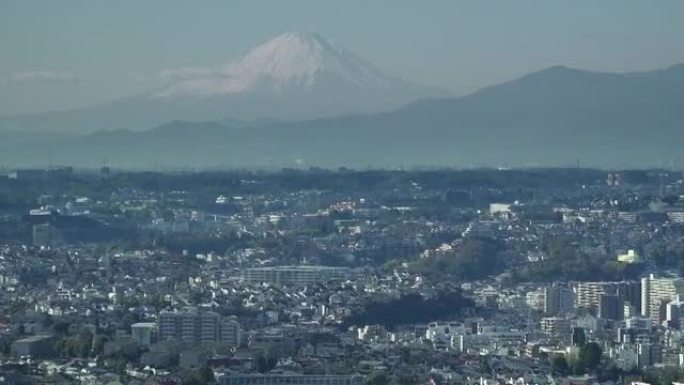 富士山和横滨城市景观