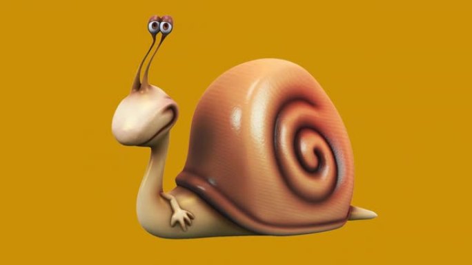 趣味3D卡通蜗牛 (含alpha频道)