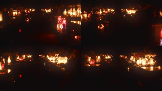巷子里的墓地蜡烛灯笼。