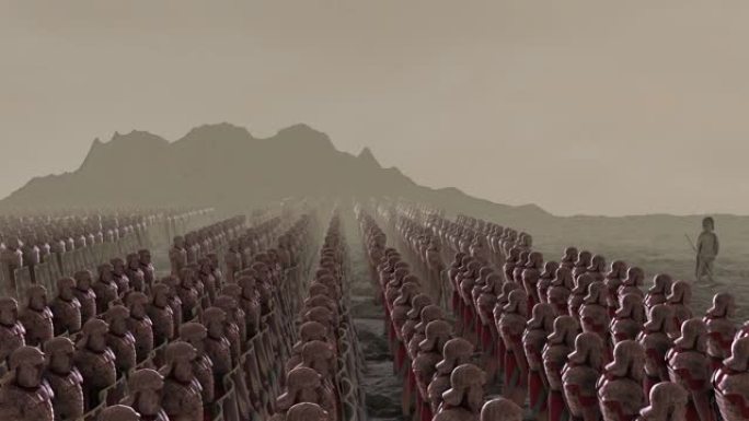 完整的罗马军团和百夫长为战斗做准备