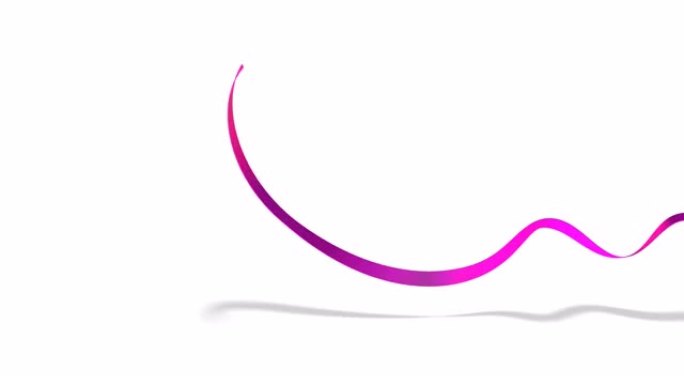 紫色丝带在白色背景上形成心形4k分辨率