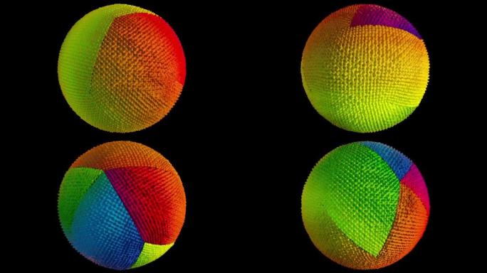 带渐变的彩色球体