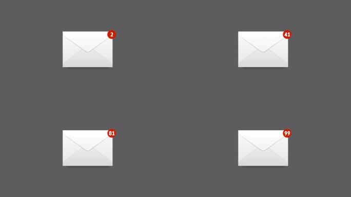 屏幕上的新电子邮件通知到邮箱。收件箱和垃圾邮件，接收邮件的概念，在线诈骗，网络钓鱼和恶意软件。点击电