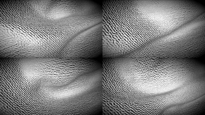 纹理灰色抽象织物3D视频。