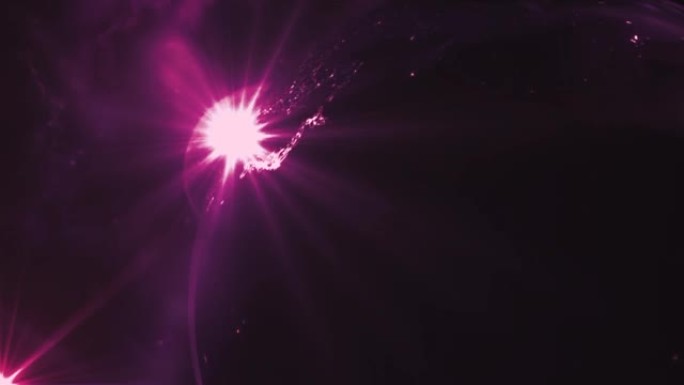 粉色闪闪发光的银河粒子动画循环