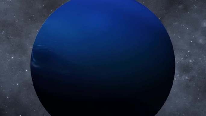 旋转原始3d海王星行星在太空星系