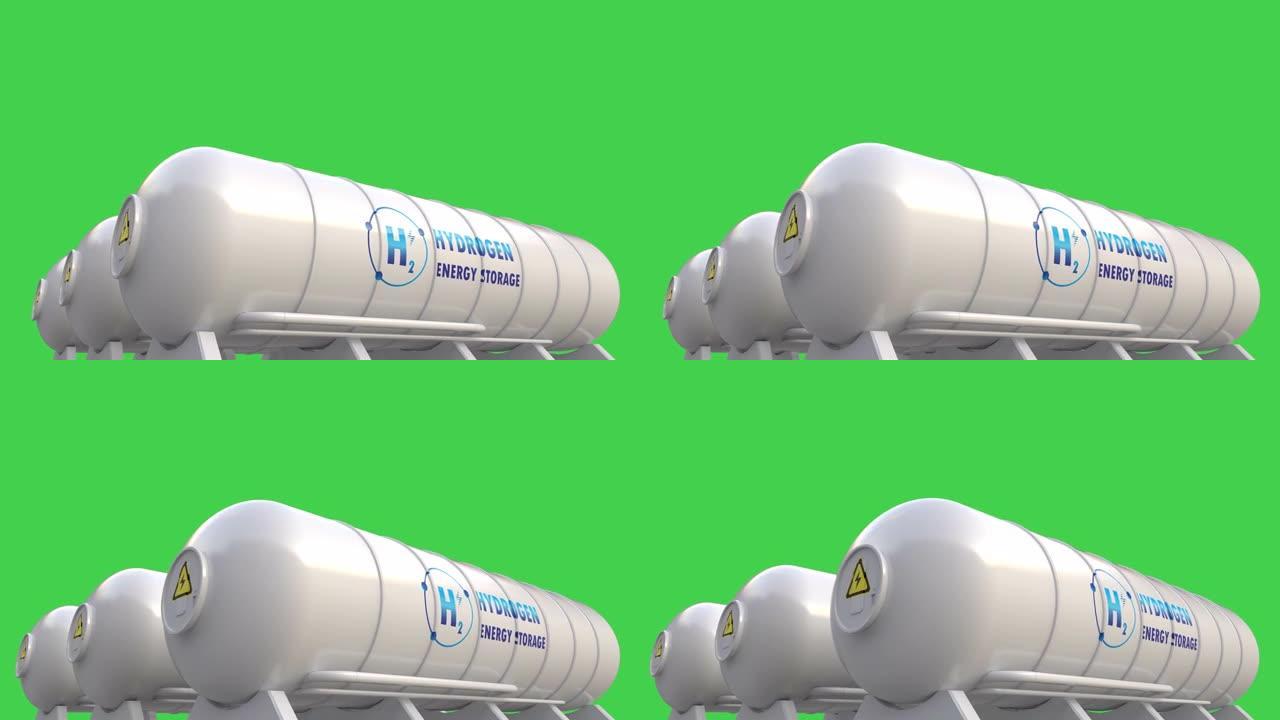 氢能储存系统或电池容器单元4k镜头