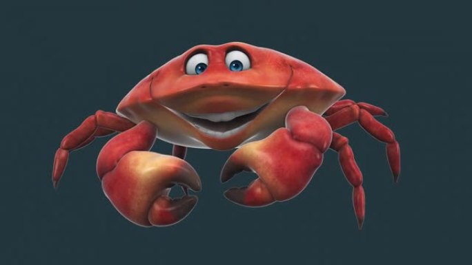 有趣的3D卡通螃蟹