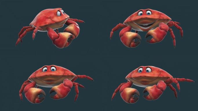 有趣的3D卡通螃蟹