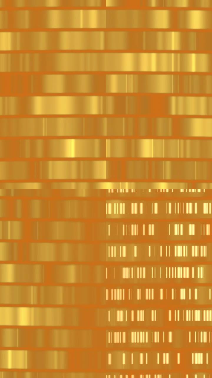 垂直视频 -- 抽象金色移动条纹表面的独特设计