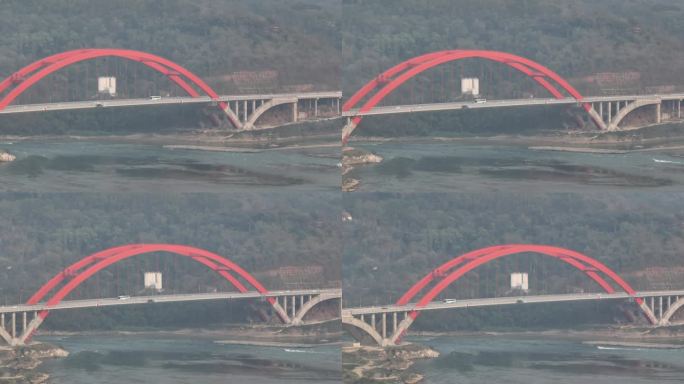 西双版纳黎明大桥长焦航拍