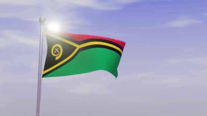 有天有风的动画国旗-瓦努阿图