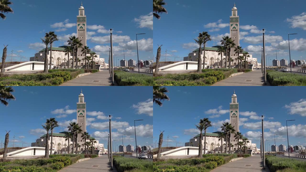 白天哈桑二世清真寺的风景