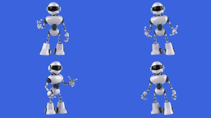 有趣的3D卡通机器人说话 (带阿尔法频道)
