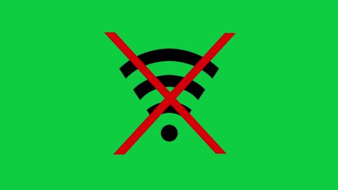 wifi信号图标上出现划掉的符号，4k动画