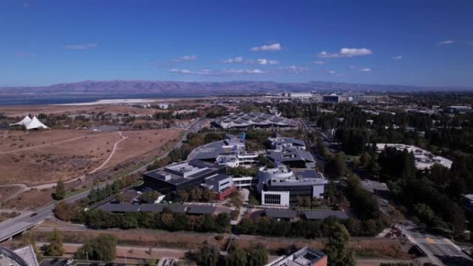 加利福尼亚州湾区硅谷的鸟瞰图