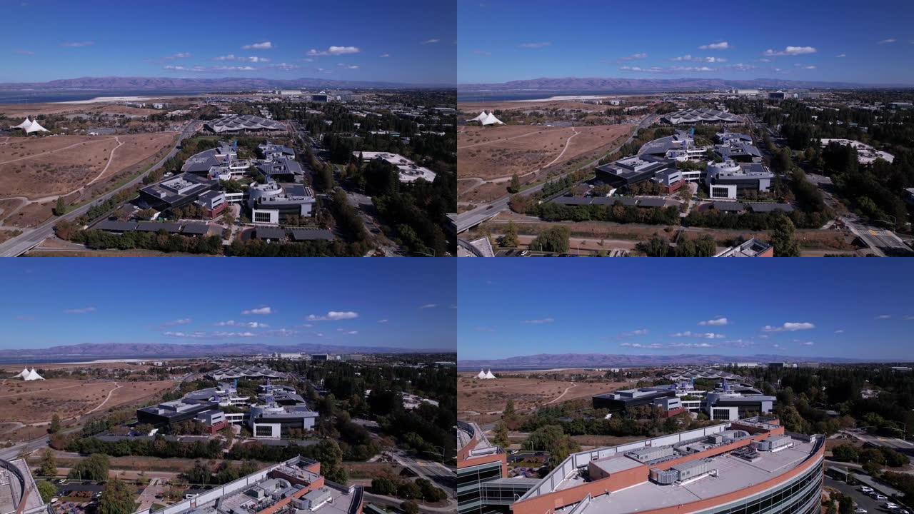 加利福尼亚州湾区硅谷的鸟瞰图