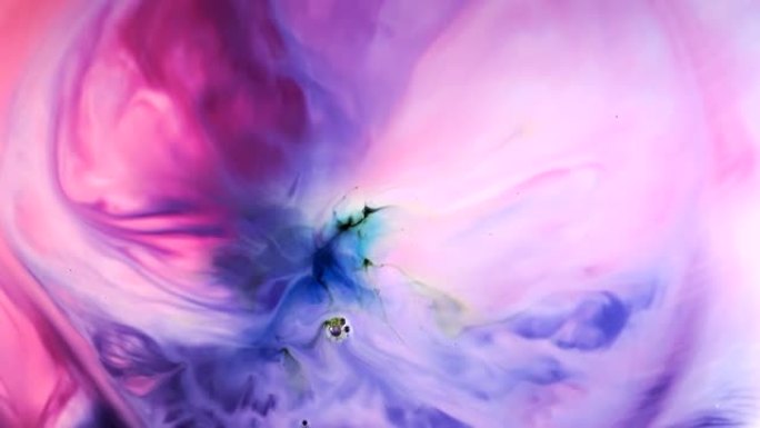 抽象背景图案形成彩色蓝紫色墨水运动传播变形扩展4k电影标题介绍