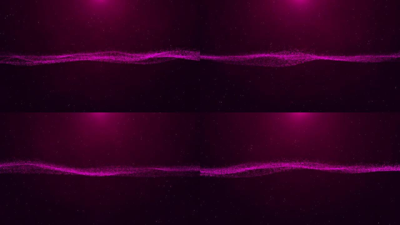 荡漾的粉红色光粒子视频