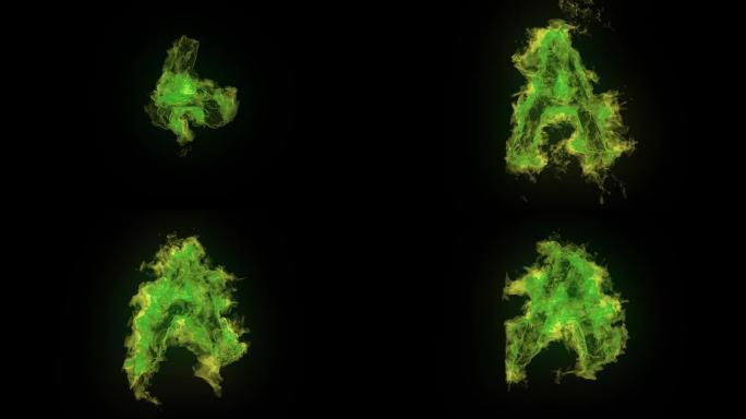 绿色字母A，字母，字母，字母，阿尔法通道