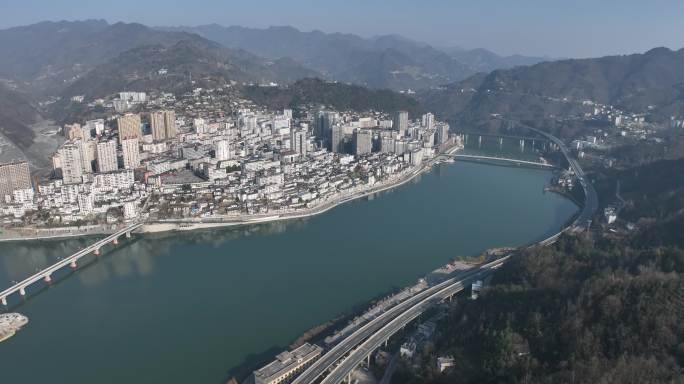 4k高清安康紫阳县全景