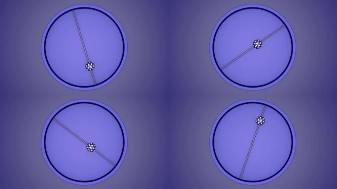 蓝色圆圈中的旋转球，可循环视频