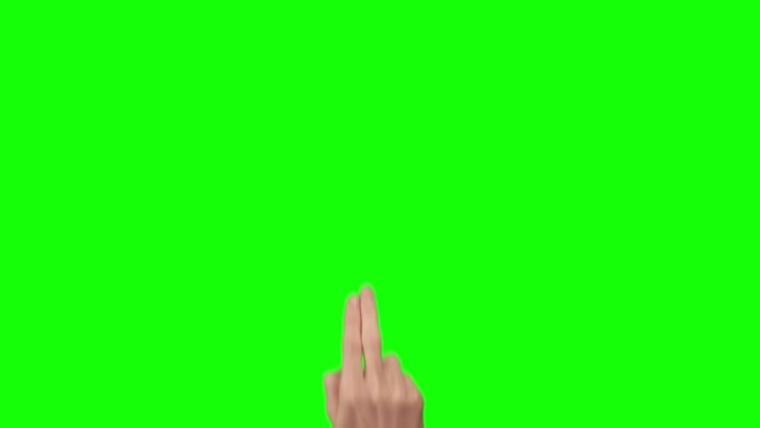 双手2手指点击绿色屏幕背景