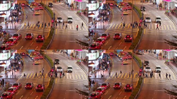 4K正版-香港城市街景夜景01