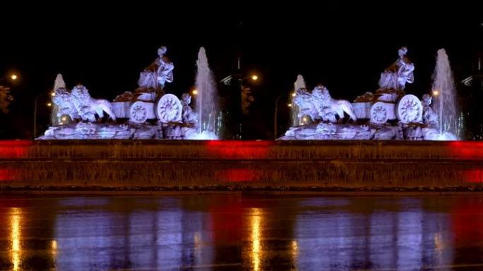 西班牙马德里的西贝莱斯喷泉