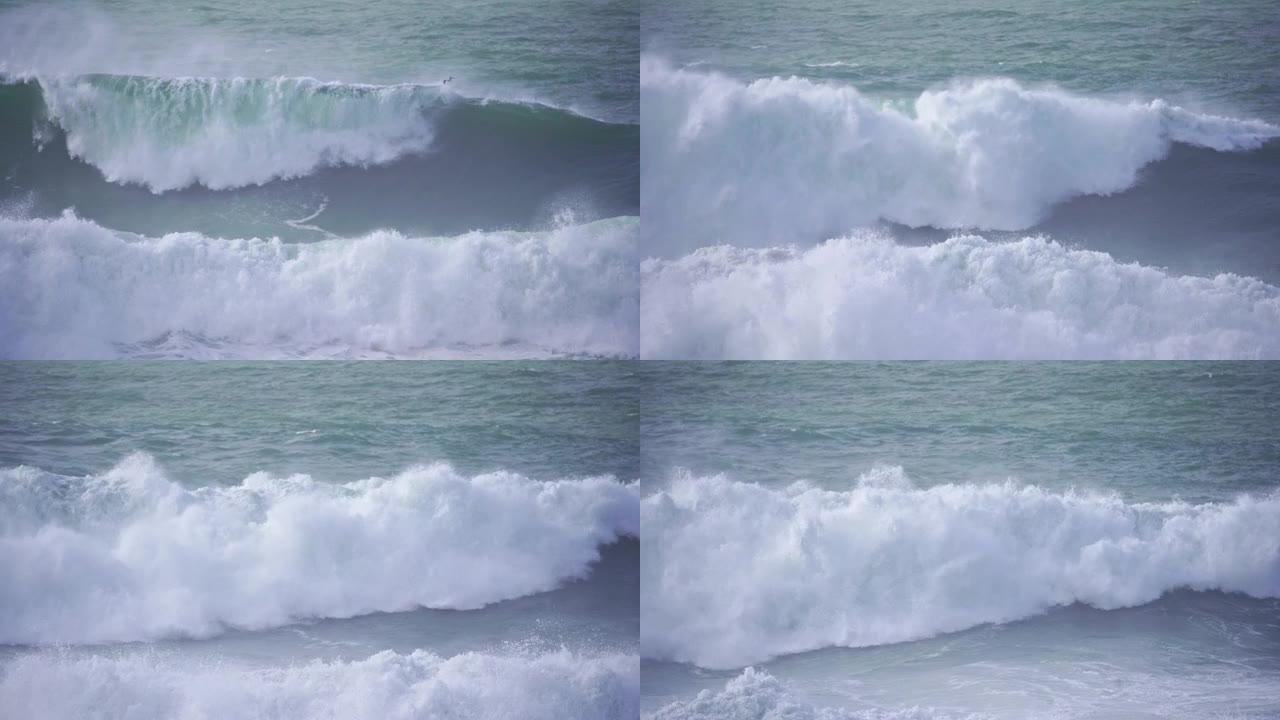 波浪形海洋背景的4k渲染