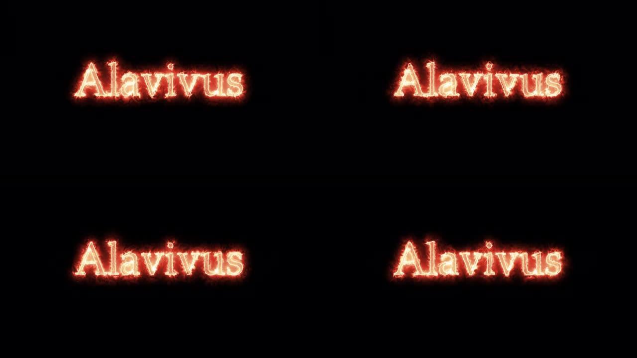 阿拉维武斯，Thervingian哥特式国王，用火写成。循环