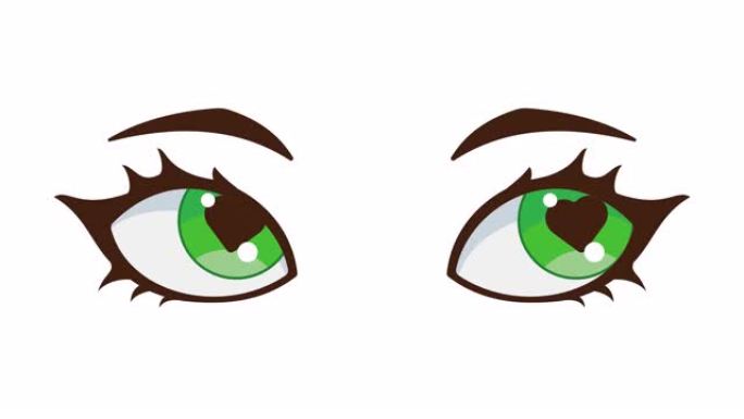 绿色的女性眼睛。阿尔法通道。