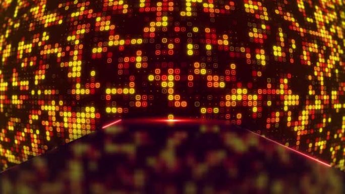 发光霓虹灯迪斯科球舞台-闪亮数字发光二极管点背景