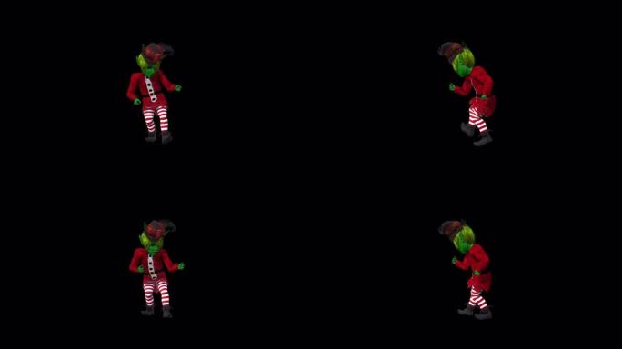 绿色精灵舞蹈9-圣诞节概念