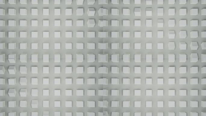 带立方体的抽象白色几何背景