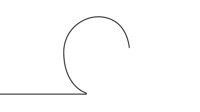 连续线数字动画。手绘风格的阿拉伯数字，有一条连续的线。