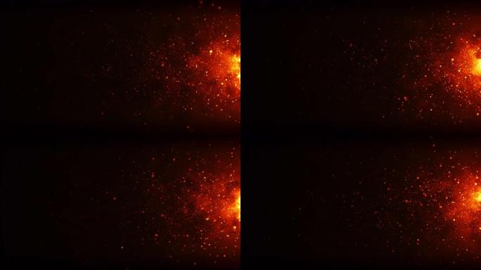 红火耀斑影响背景。视频4k