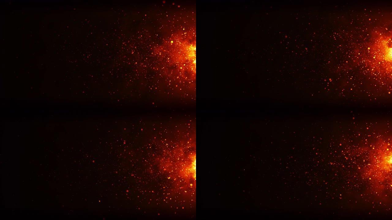 红火耀斑影响背景。视频4k