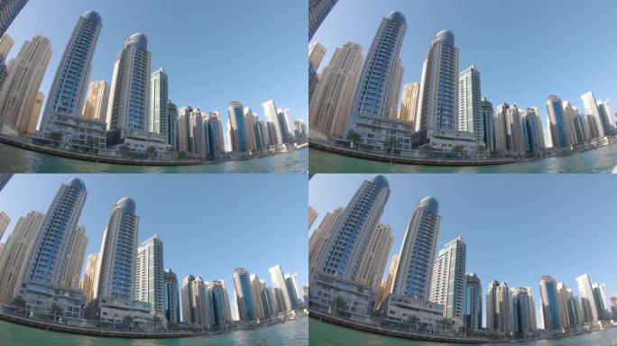 迪拜城市生活和城市景观的4k镜头。