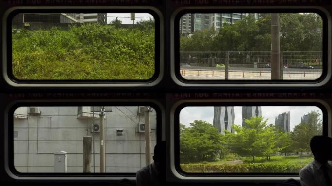 马来西亚火车线的吉隆坡城市景观