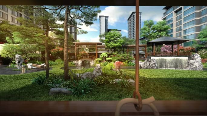 新中式园林三维动画